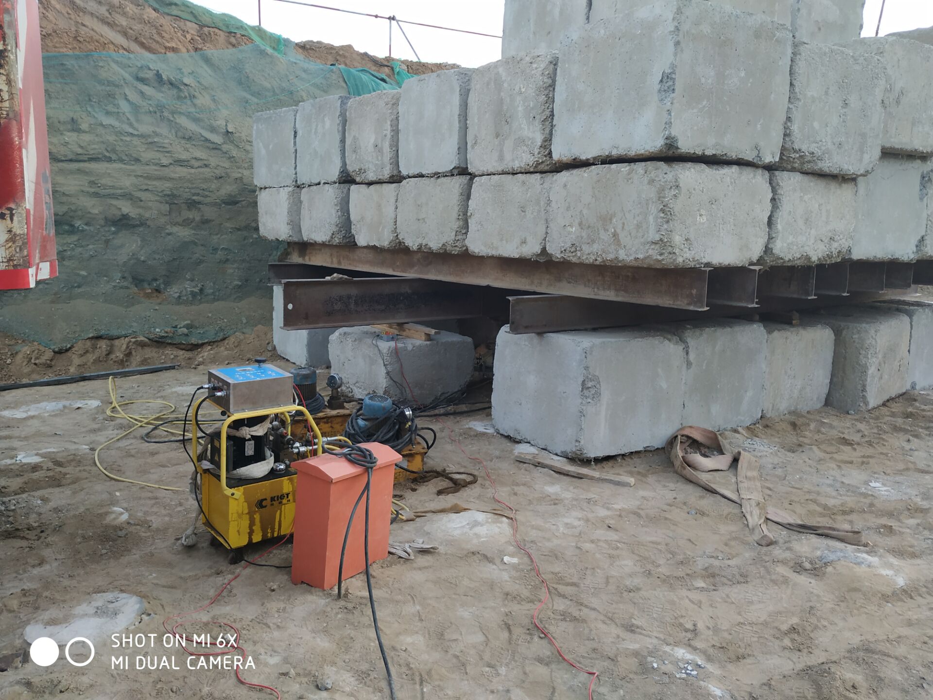 桩基检测静载试验使用现场工况