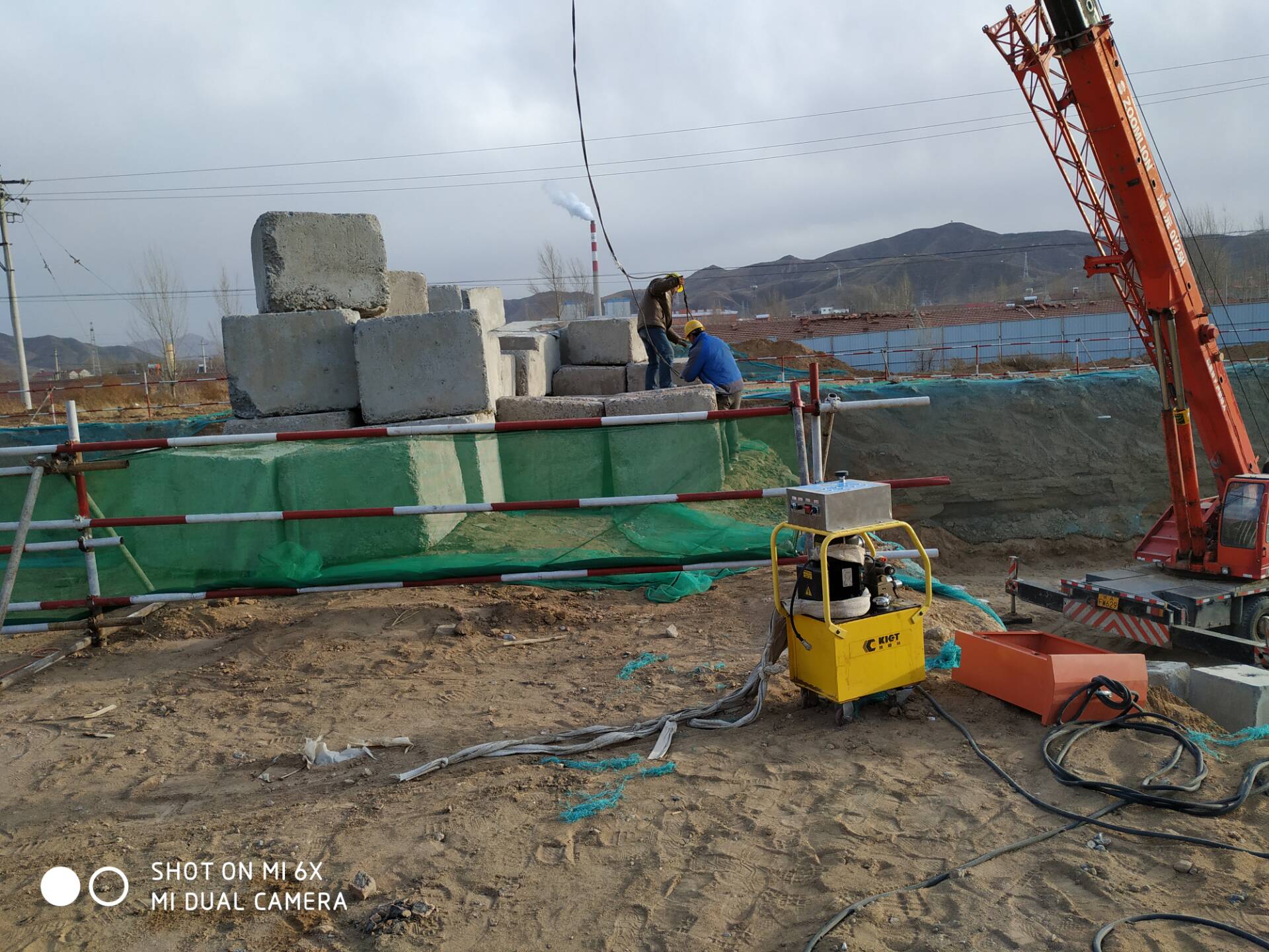 桩基检测静载试验使用现场工况